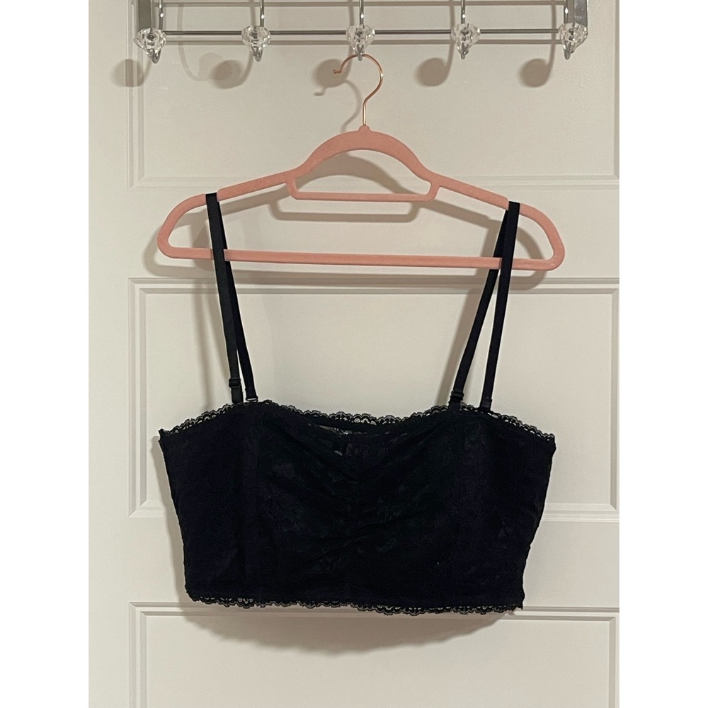 Torrid Black Padded Lace Bralette w/ or w/o Straps NWT Sz 3 (22/24) - Picture 10 of 11